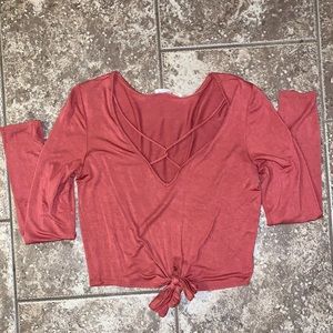 Deep V Half Sleeve Tee